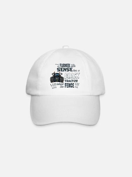 1396_A_Farmer_with_sense - Baseballkappe - Weiß/Weiß
