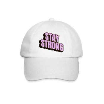Stay Strong  - Baseballkappe - Weiß/Weiß - Vorne