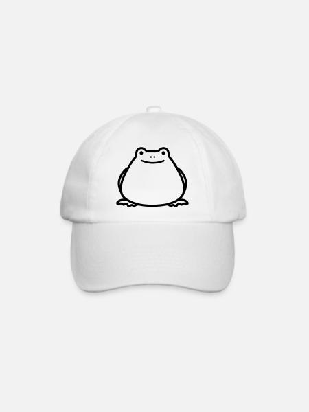 Frosch - Baseballkappe - Weiß/Weiß