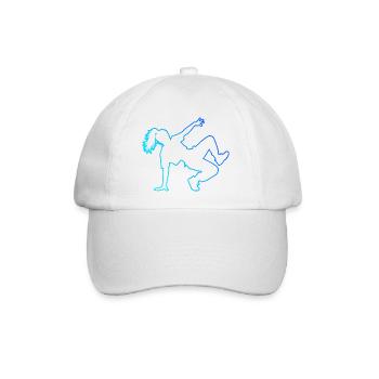 Geschenkidee für die Hip-Hop-Tänzerin mit B-Boying - Baseballkappe - Weiß/Weiß - Vorne