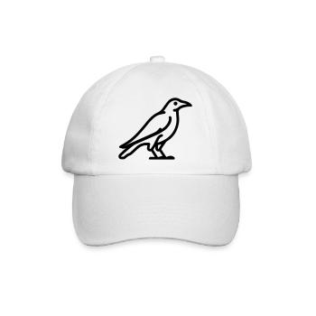Krähe - Baseballkappe - Weiß/Weiß - Vorne