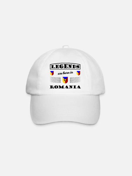 Dreifarbiges Rumänien Wappenmotiv - Baseballkappe - Weiß/Weiß