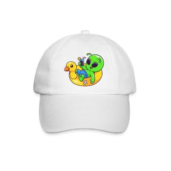 Alien Chill auf Pool-Float - Baseballkappe - Weiß/Weiß - Vorne