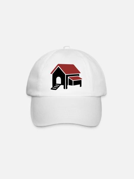 Huehnerstall Bauernhof Icon - Baseballkappe - Weiß/Weiß