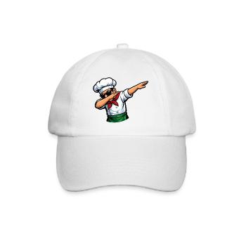 Dabbing Italienischer Pizzabäcker - Baseballkappe - Weiß/Weiß - Vorne