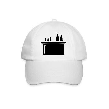 Bar Tresen Cocktailbar Gastronomie Geschenk Barkee - Baseballkappe - Weiß/Weiß - Vorne