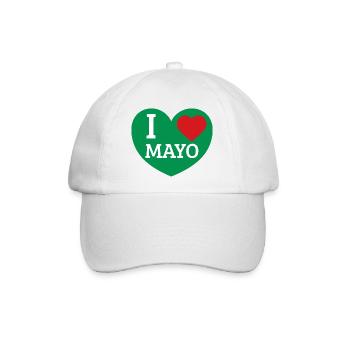 Ich liebe Mayo - Baseballkappe - Weiß/Weiß - Vorne