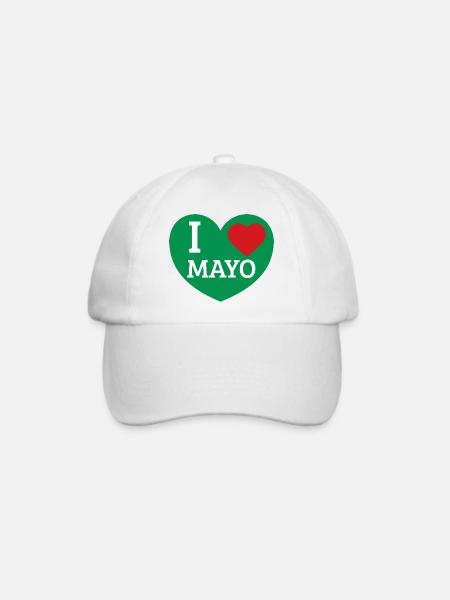 Ich liebe Mayo - Baseballkappe - Weiß/Weiß