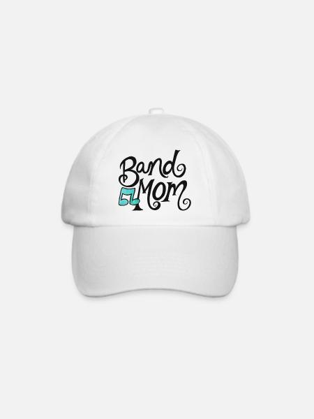 Band-Mama-Skript mit Anmerkung - Baseballkappe - Weiß/Weiß
