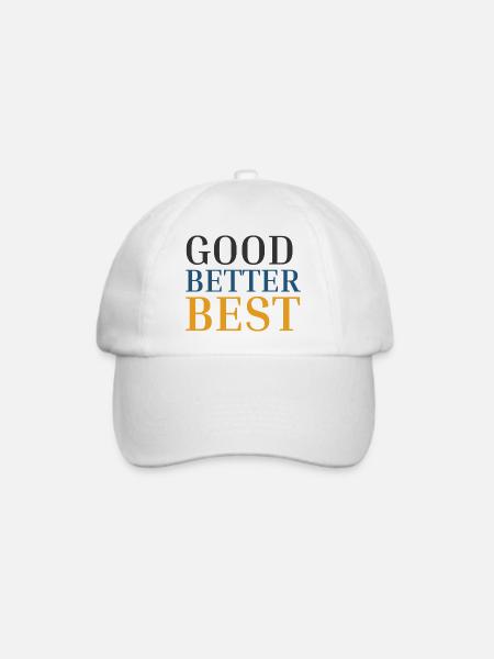 Gut, besser, bestes Stack, - Baseballkappe - Weiß/Weiß
