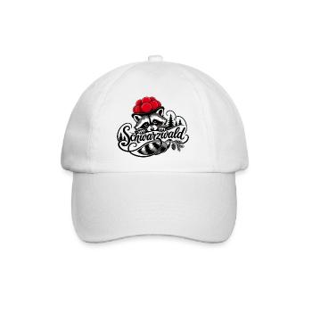 Schwarzwald Waschbär Bollenhut - Baseballkappe - Weiß/Weiß - Vorne