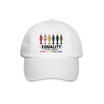 Equality Garnelen Vielfalt - Baseballkappe - Weiß/Weiß - Vorne