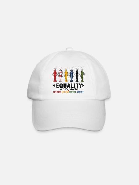 Equality Garnelen Vielfalt - Baseballkappe - Weiß/Weiß