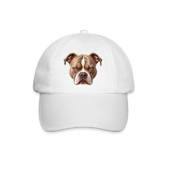 Statement bulldog Kopf  - Baseballkappe - Weiß/Weiß - Vorne
