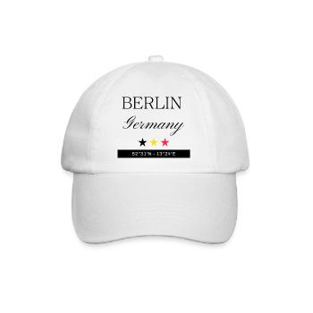 Berlin Deutschland Souvenir – Reise minimalistisch - Baseballkappe - Weiß/Weiß - Vorne