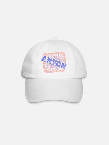 Anton als Job - Baseballkappe - Weiß/Weiß
