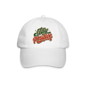 Stay Positive Positiv Denken Gute Laune Motivation - Baseballkappe - Weiß/Weiß - Vorne