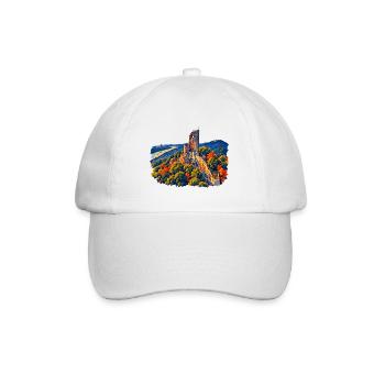 Drachenfels Expressionistisch - Baseballkappe - Weiß/Weiß - Vorne