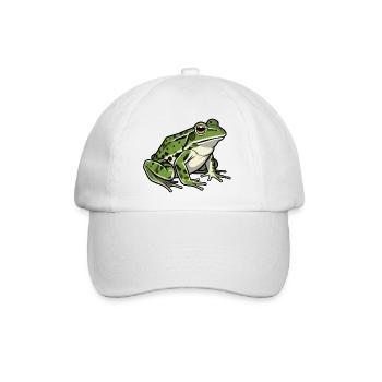 Frosch  - Baseballkappe - Weiß/Weiß - Vorne
