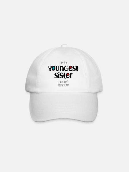 jüngste Schwester - Baseballkappe - Weiß/Weiß