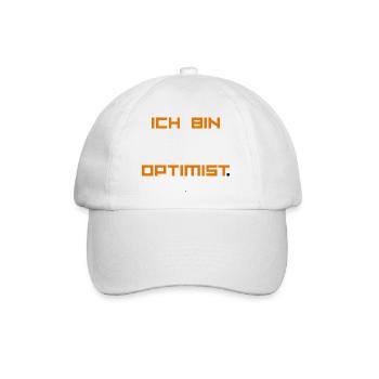 ICH_BIN_OPTIMIST-_ Part 1 - Baseballkappe - Weiß/Weiß - Vorne