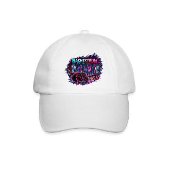 Nachtstrom Neon City - Baseballkappe - Weiß/Weiß - Vorne