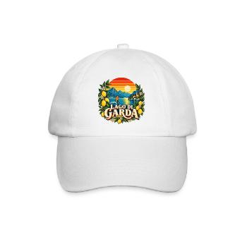 Lago di Garda Retro - Baseballkappe - Weiß/Weiß - Vorne