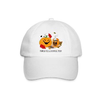Pumpkin Smile Cozy Cup Halloween - Baseballkappe - Weiß/Weiß - Vorne