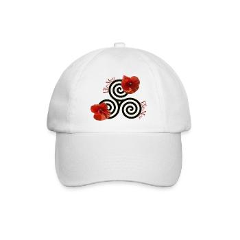 Celtic Mohn - Baseballkappe - Weiß/Weiß - Vorne