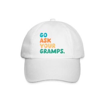 Grandfather Papaw Pop Gramps Granddad Grandpa - Baseballkappe - Weiß/Weiß - Vorne