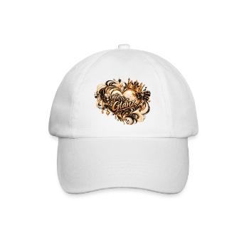 Mrs Glanz Goldener Glamour - Baseballkappe - Weiß/Weiß - Vorne