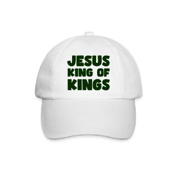 Jesus König der Könige - Baseballkappe - Weiß/Weiß - Vorne