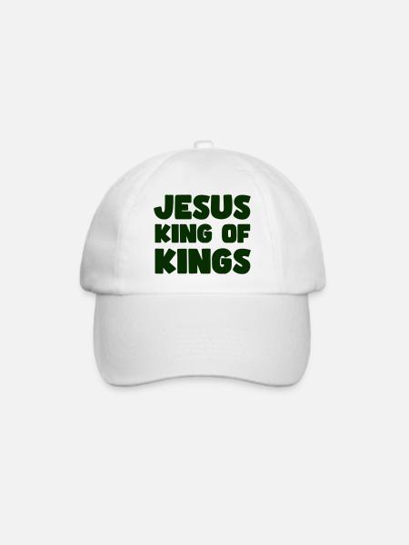 Jesus König der Könige - Baseballkappe - Weiß/Weiß