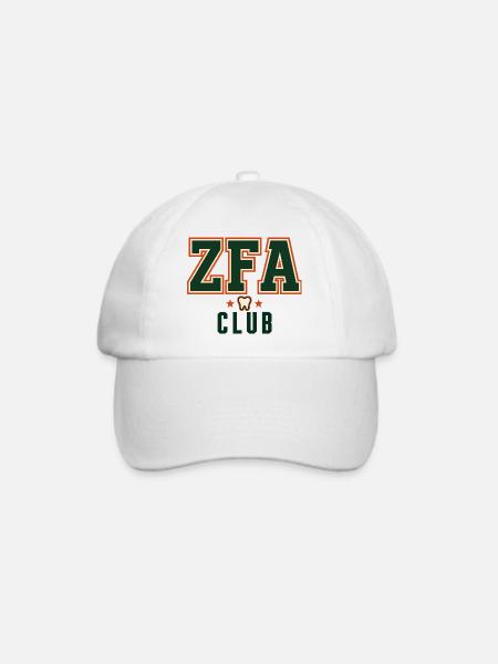 ZFA Club – Zahnmedizinisches Praxisteam - Baseballkappe - Weiß/Weiß