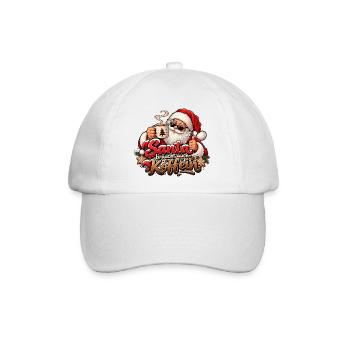 Kaffeliehaber Weihnachten Santa braucht Kaffee  - Baseballkappe - Weiß/Weiß - Vorne