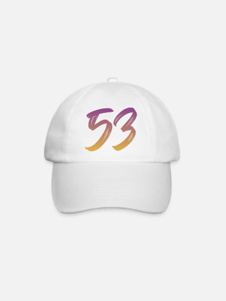 53 - Baseballkappe - Weiß/Weiß