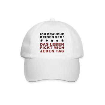 sex - Baseballkappe - Weiß/Weiß - Vorne