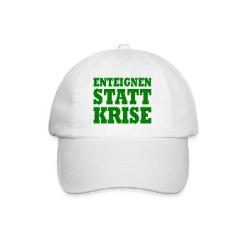 Enteignen statt krise - Baseballkappe - Weiß/Weiß - Vorne