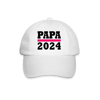 Papa 2024 - Baseballkappe - Weiß/Weiß - Vorne