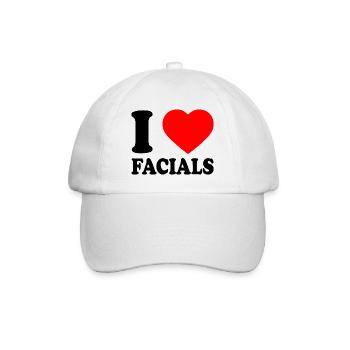 I love facials - Baseballkappe - Weiß/Weiß - Vorne