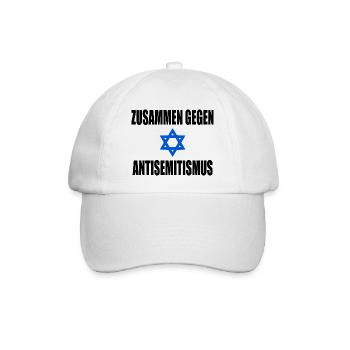 zusammen gegen antisemitismus - Baseballkappe - Weiß/Weiß - Vorne
