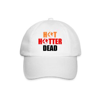 Hot hotter dead - Baseballkappe - Weiß/Weiß - Vorne