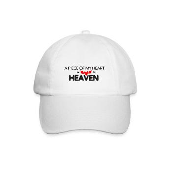 Trauer Spruch Abschied Tod Liebe Herz trauern Gott - Baseballkappe - Weiß/Weiß - Vorne