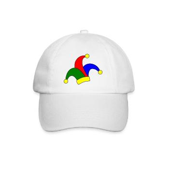 Narrenkappe - Baseballkappe - Weiß/Weiß - Vorne