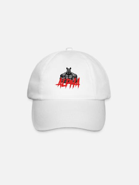 ALPHA - Baseballkappe - Weiß/Weiß