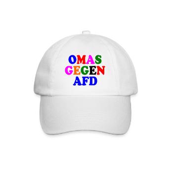 Omas gegen afd - Baseballkappe - Weiß/Weiß - Vorne