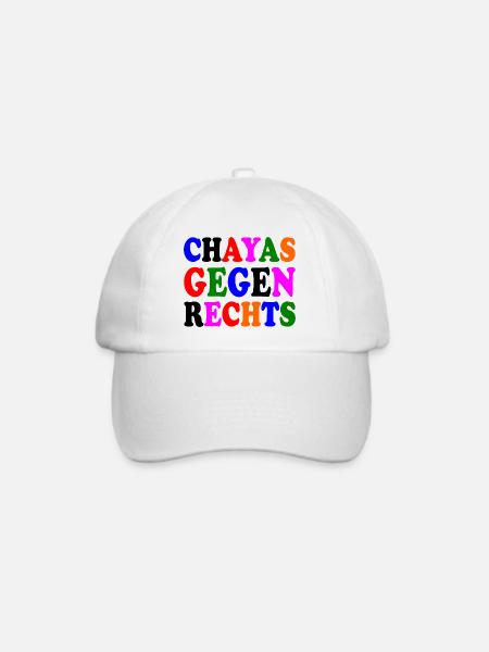 chayas gegen rechts - Baseballkappe - Weiß/Weiß