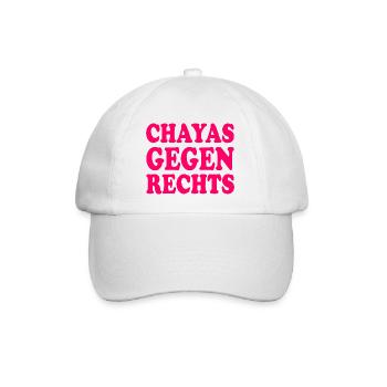 chayas gegen rechts - Baseballkappe - Weiß/Weiß - Vorne