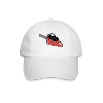Motorsäge - Baseballkappe - Weiß/Weiß - Vorne