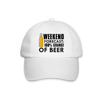 Wochenend-Vorhersage Bier - Baseballkappe - Weiß/Weiß - Vorne